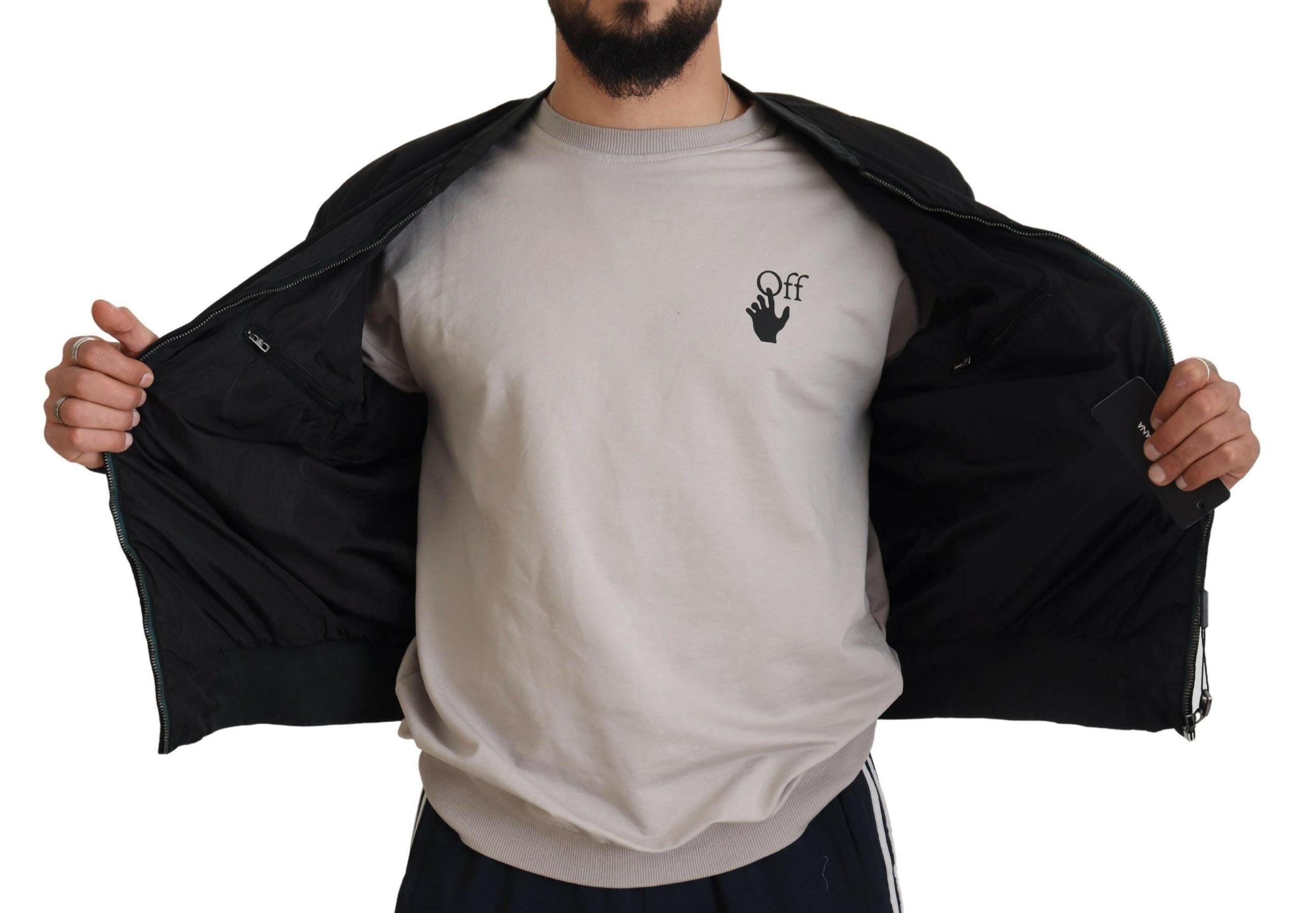 Dolce & Gabbana Black Nylon Logo Bomber Zipper Jacket -   -  Dolce & Gabbana. Dolce & Gabbana Black Nylon Logo Bomber Zipper Jacket -   -  Dolce & Gabbana.