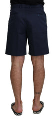 Dolce & Gabbana Blue Chinos Cotton Stretch Casual Shorts -   -  Dolce & Gabbana.