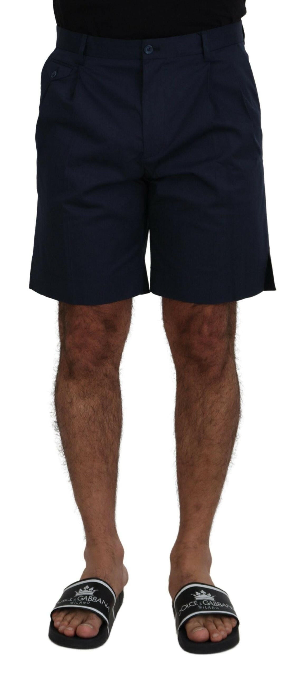 Dolce & Gabbana Blue Chinos Cotton Stretch Casual Shorts -   -  Dolce & Gabbana.