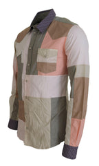 Dolce & Gabbana Multicolor Cotton Patchwork Slim Shirt -   -  Dolce & Gabbana.