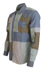 Dolce & Gabbana Multicolor Cotton Patchwork Slim Shirt -   -  Dolce & Gabbana.
