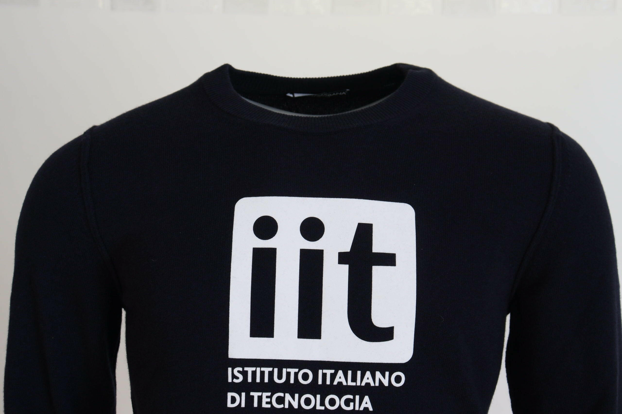 Dolce & Gabbana Blue Cashmere iit Print Pullover Sweater -   -  Dolce & Gabbana. Dolce & Gabbana Blue Cashmere iit Print Pullover Sweater -   -  Dolce & Gabbana.