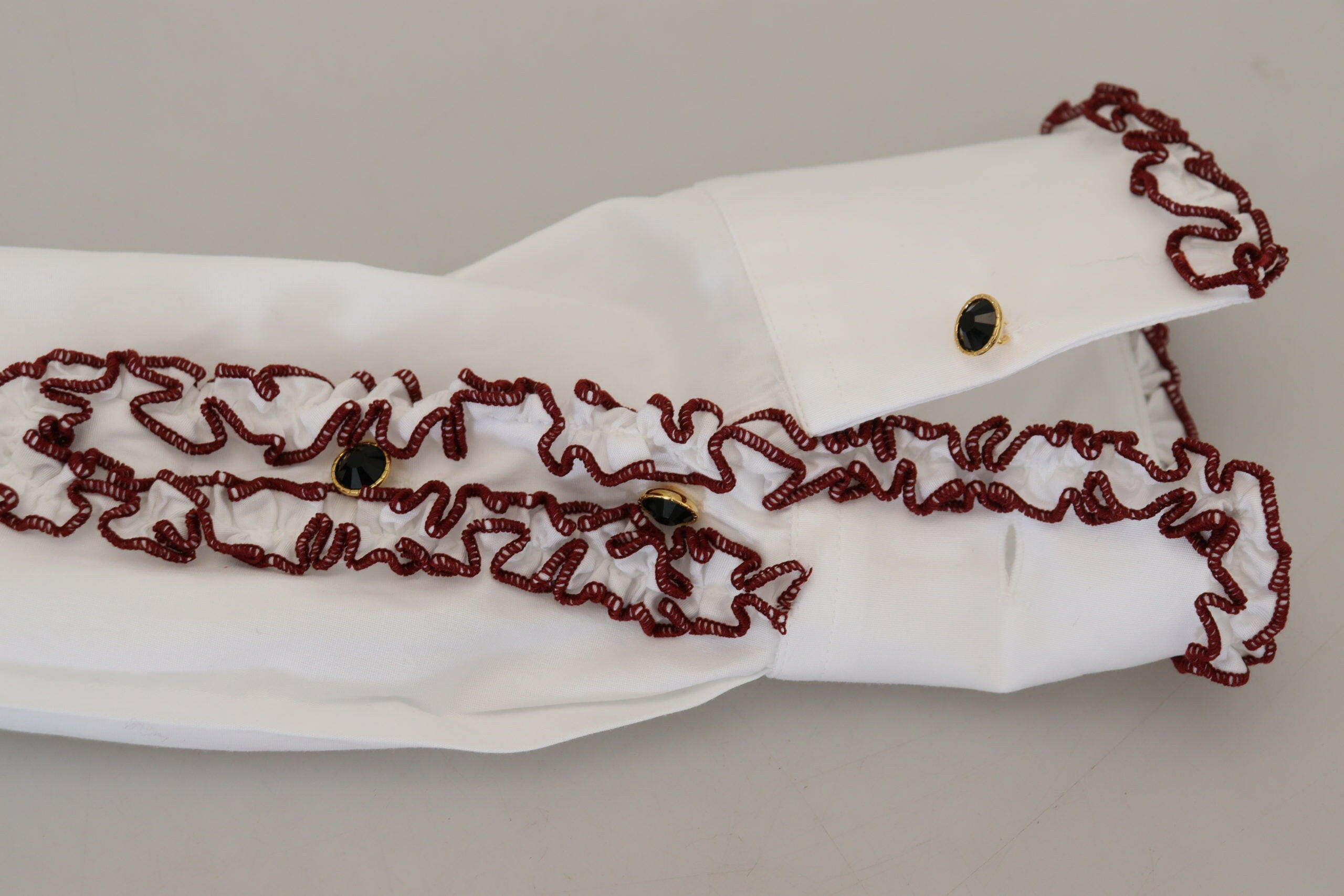 Dolce & Gabbana White Lace Long Sleeves Ruffle Collar Top -   -  Dolce & Gabbana. Dolce & Gabbana White Lace Long Sleeves Ruffle Collar Top -   -  Dolce & Gabbana.