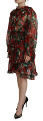 Dolce & Gabbana Multicolor Geranium A-line Knee Length Dress -   -  Dolce & Gabbana.