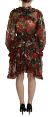 Dolce & Gabbana Multicolor Geranium A-line Knee Length Dress -   -  Dolce & Gabbana.