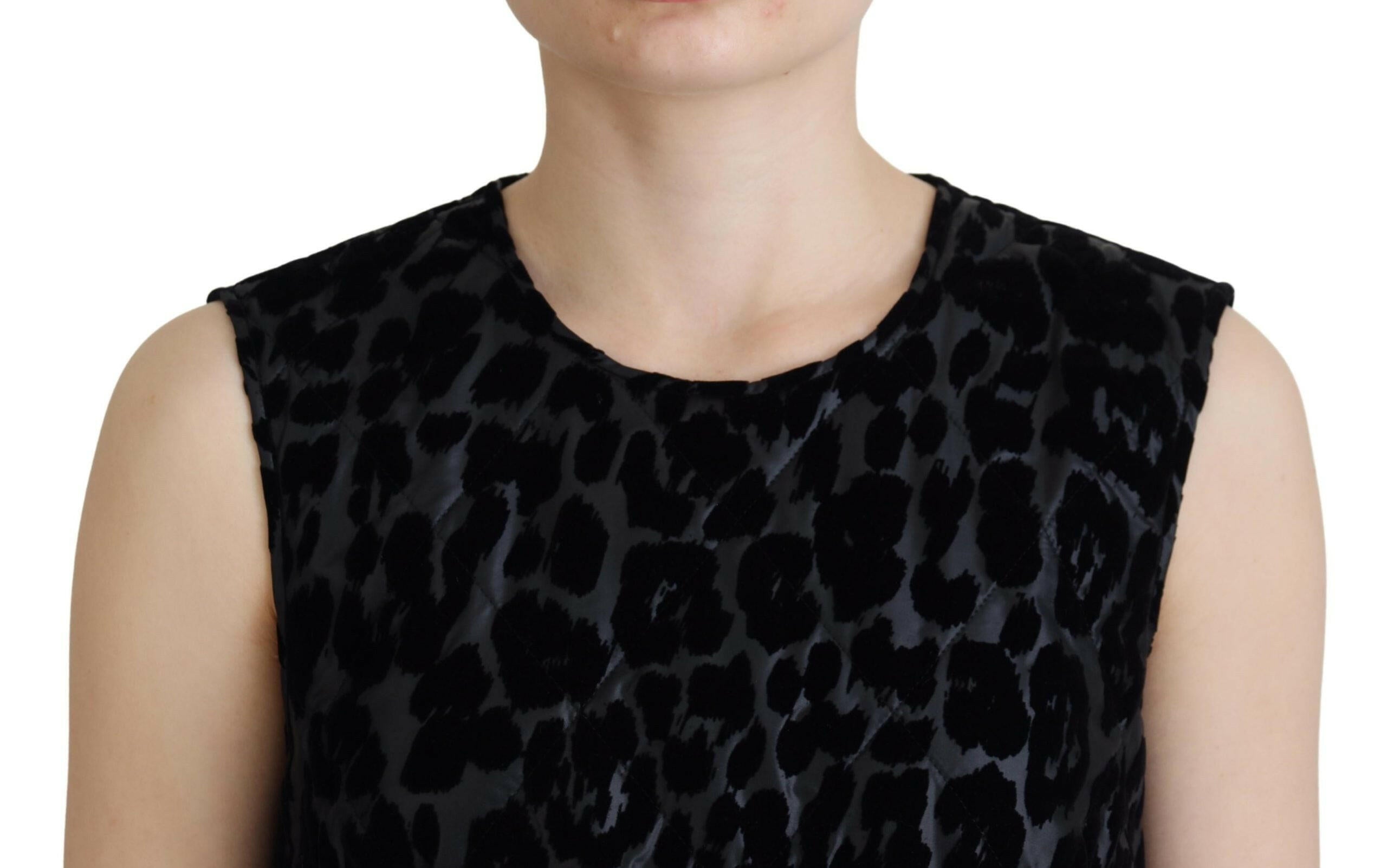 Dolce & Gabbana Black Leopard Shift Mini Polyester Dress -   -  Dolce & Gabbana. Dolce & Gabbana Black Leopard Shift Mini Polyester Dress -   -  Dolce & Gabbana.