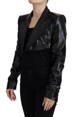 Dolce & Gabbana Black Long Sleeves Crop Blazer Cotton Jacket -   -  Dolce & Gabbana.