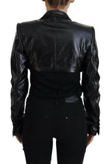 Dolce & Gabbana Black Long Sleeves Crop Blazer Cotton Jacket -   -  Dolce & Gabbana.