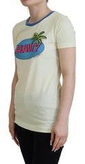 Dolce & Gabbana Yellow Havanity Round Neck Tee Cotton T-shirt -   -  Dolce & Gabbana.