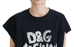 Dolce & Gabbana Black D&G Fashion Round Neck Cotton T-shirt -   -  Dolce & Gabbana.
