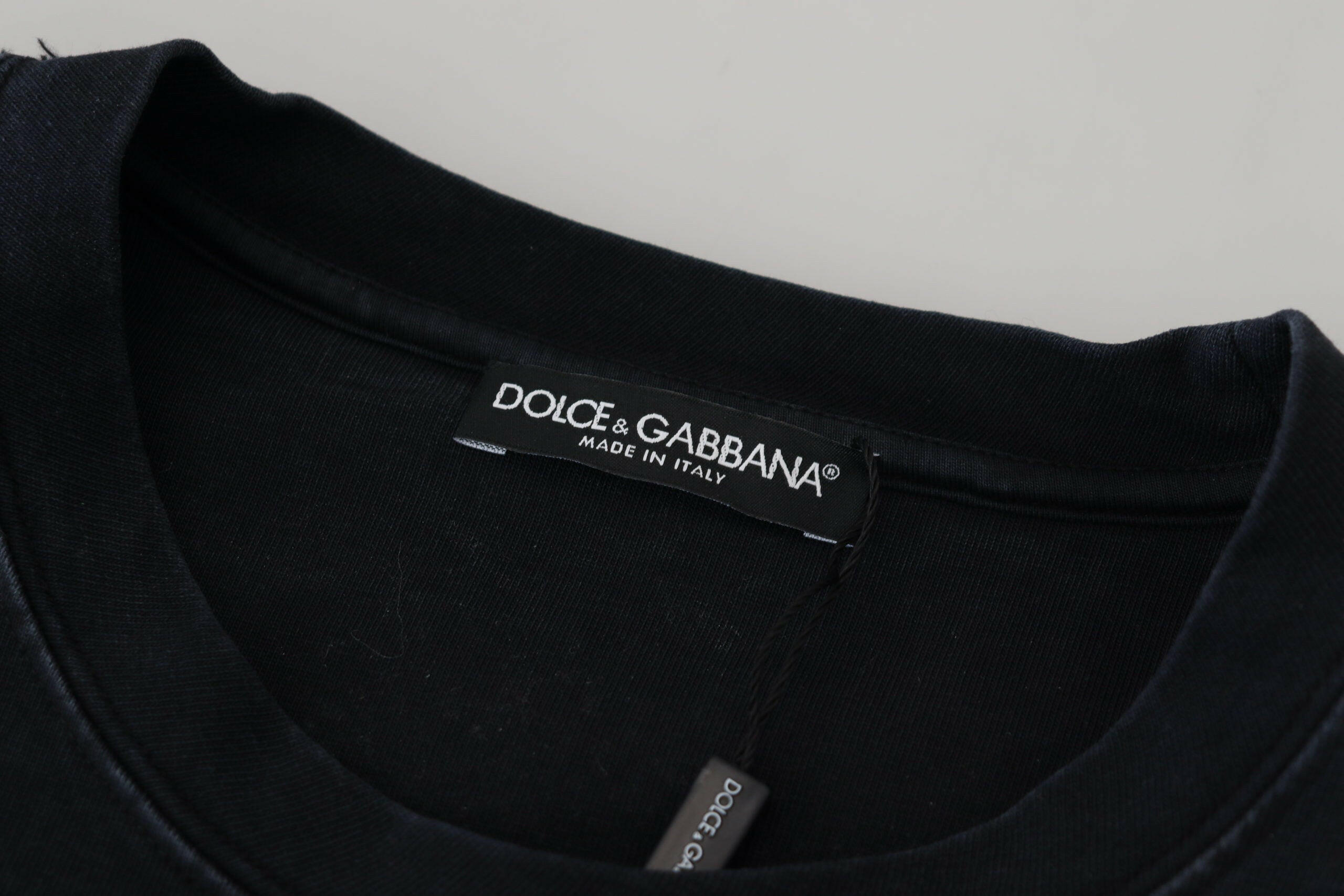 Dolce & Gabbana Black D&G Fashion Round Neck Cotton T-shirt -   -  Dolce & Gabbana. Dolce & Gabbana Black D&G Fashion Round Neck Cotton T-shirt -   -  Dolce & Gabbana.