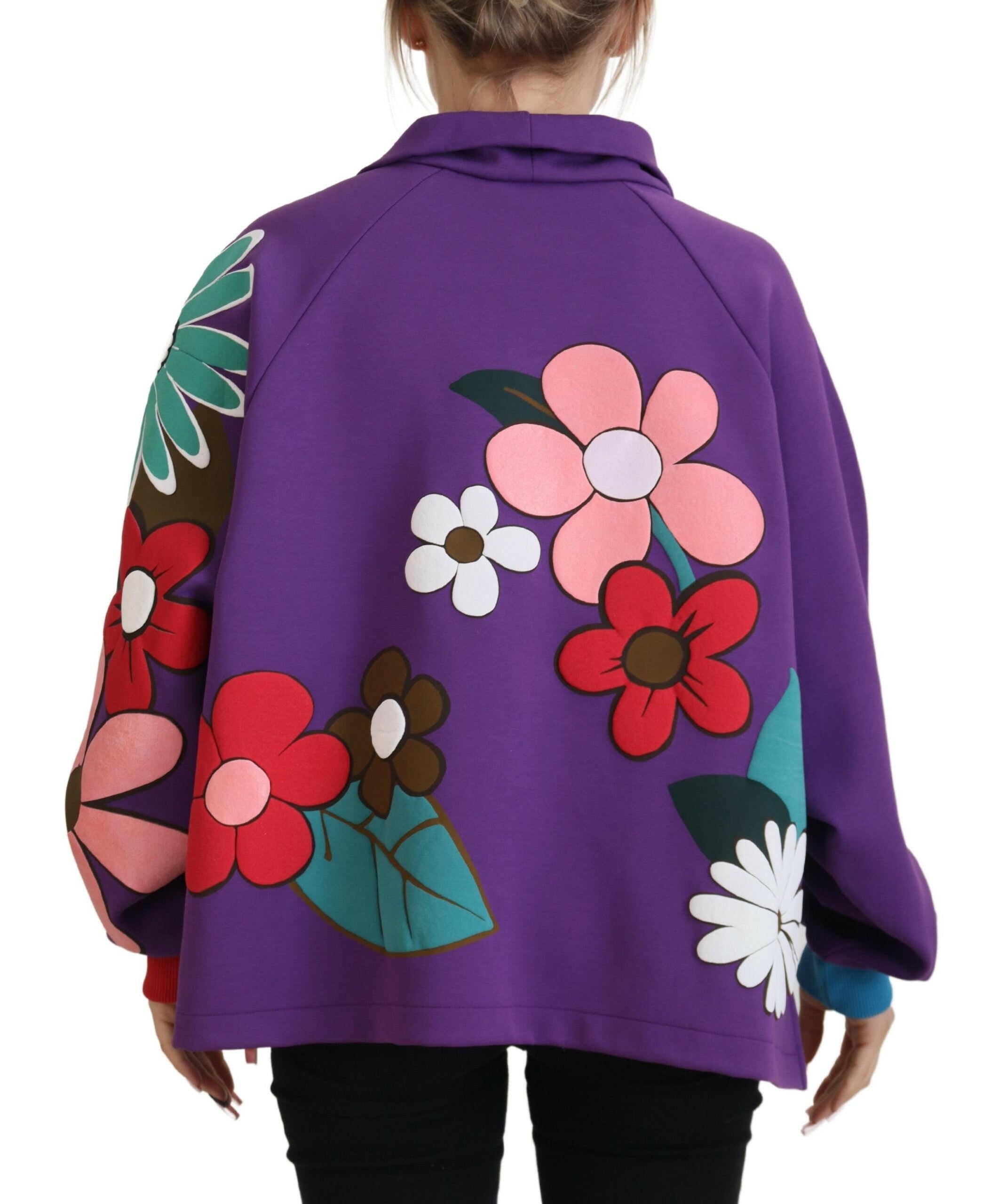 Dolce & Gabbana Purple Floral Print Pullover  Cotton Sweater -   -  Dolce & Gabbana. Dolce & Gabbana Purple Floral Print Pullover  Cotton Sweater -   -  Dolce & Gabbana.