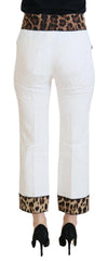 Dolce & Gabbana White Leopard Print High Waist Pants -   -  Dolce & Gabbana.