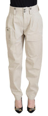 Dolce & Gabbana Beige High Waist Women Pants -   -  Dolce & Gabbana.