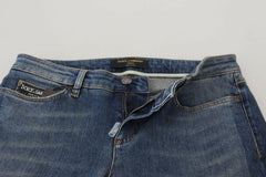 Dolce & Gabbana Blue Washed Cotton Tattered Denim Jeans -   -  Dolce & Gabbana.