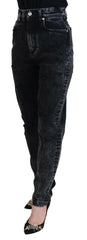 Dolce & Gabbana Black Washed Cotton High Waist Denim Jeans -   -  Dolce & Gabbana.