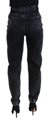 Dolce & Gabbana Black Washed Cotton High Waist Denim Jeans -   -  Dolce & Gabbana.