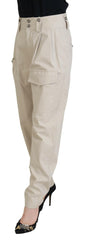 Dolce & Gabbana Beige Cotton Women Cargo Pants -   -  Dolce & Gabbana.
