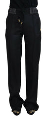 Dolce & Gabbana Black Straight Fit Cotton Pants -   -  Dolce & Gabbana.