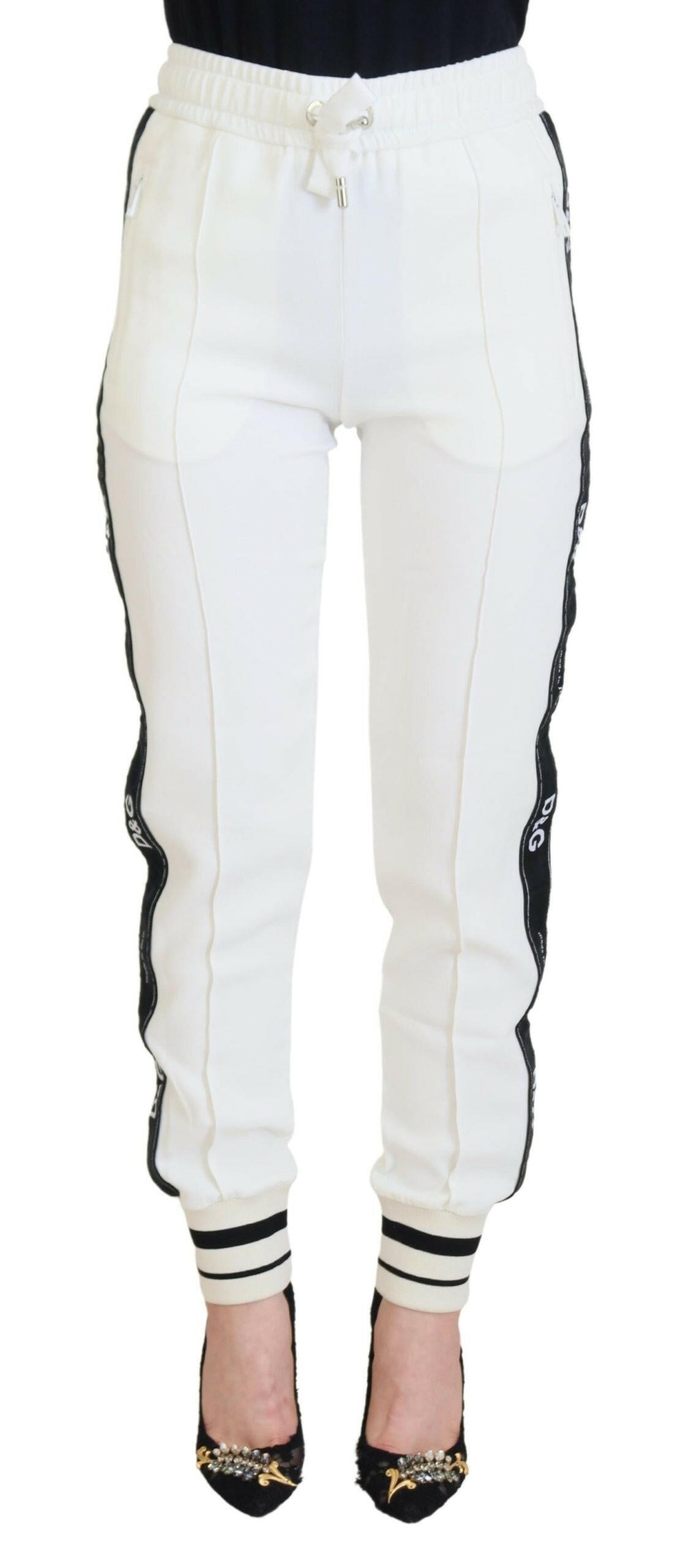Dolce & Gabbana White DG Logo Sweatpants Pants -   -  Dolce & Gabbana.