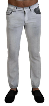Dolce & Gabbana Gray Washed Skinny Men Denim Jeans -   -  Dolce & Gabbana.