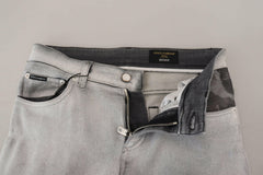 Dolce & Gabbana Gray Washed Skinny Men Denim Jeans -   -  Dolce & Gabbana.