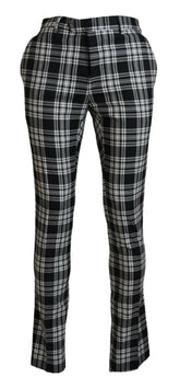 BENCIVENGA Black Checkered Cotton Men Casual Pants -   -  BENCIVENGA.
