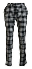 BENCIVENGA Black Checkered Cotton Men Casual Pants -   -  BENCIVENGA.