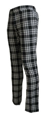 BENCIVENGA Black Checkered Cotton Men Casual Pants -   -  BENCIVENGA.