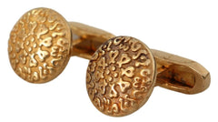 Dolce & Gabbana Gold Plated Brass Round Pin Men Cufflinks -   -  Dolce & Gabbana.