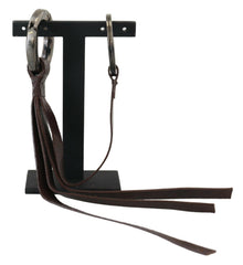 Costume National Brown Leather Silver Tone Metal Keyring Keychain -   -  Costume National.