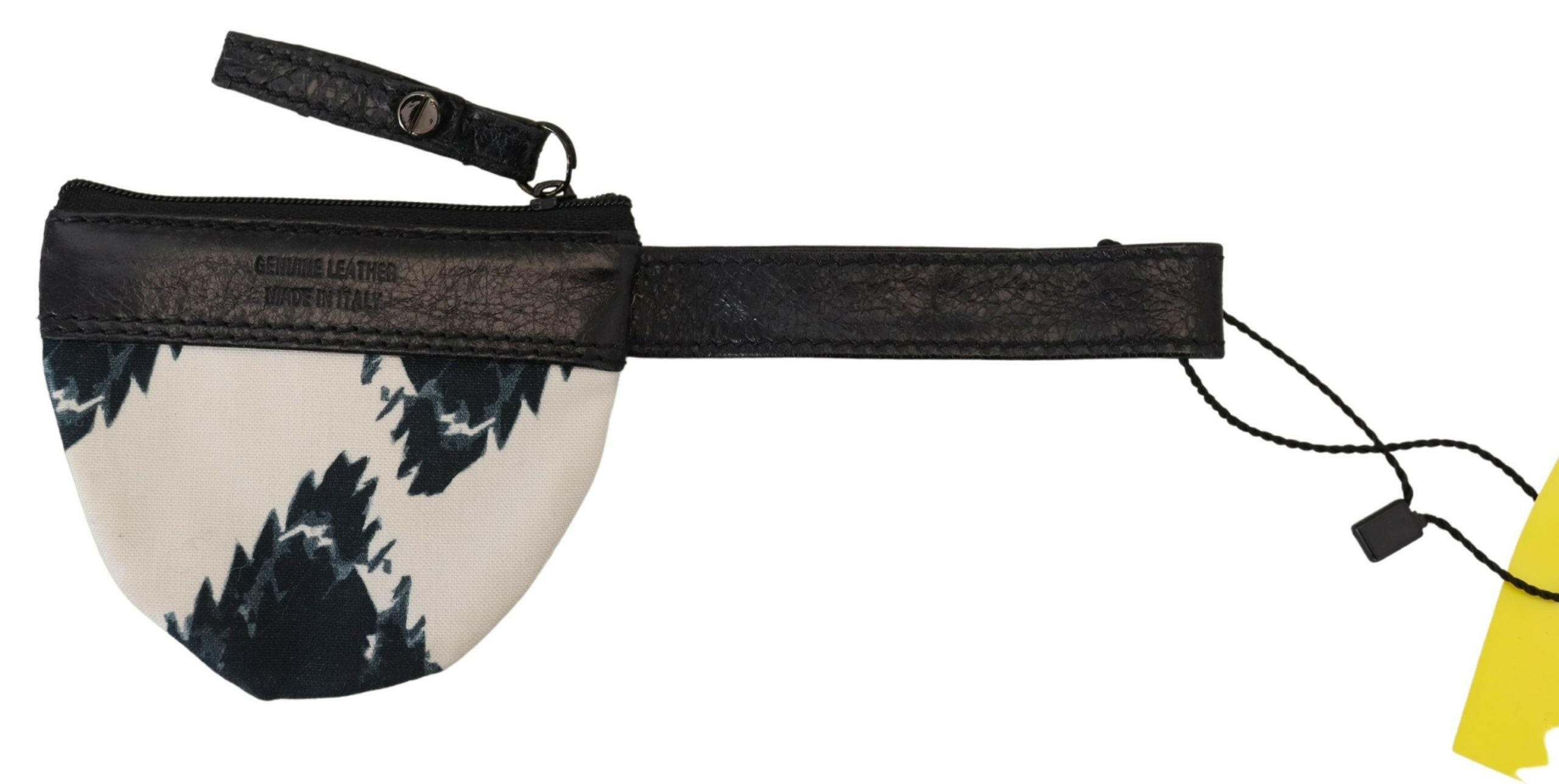 Costume National White Genuine Leather Coin Purse Strap Wallet -   -  Costume National.