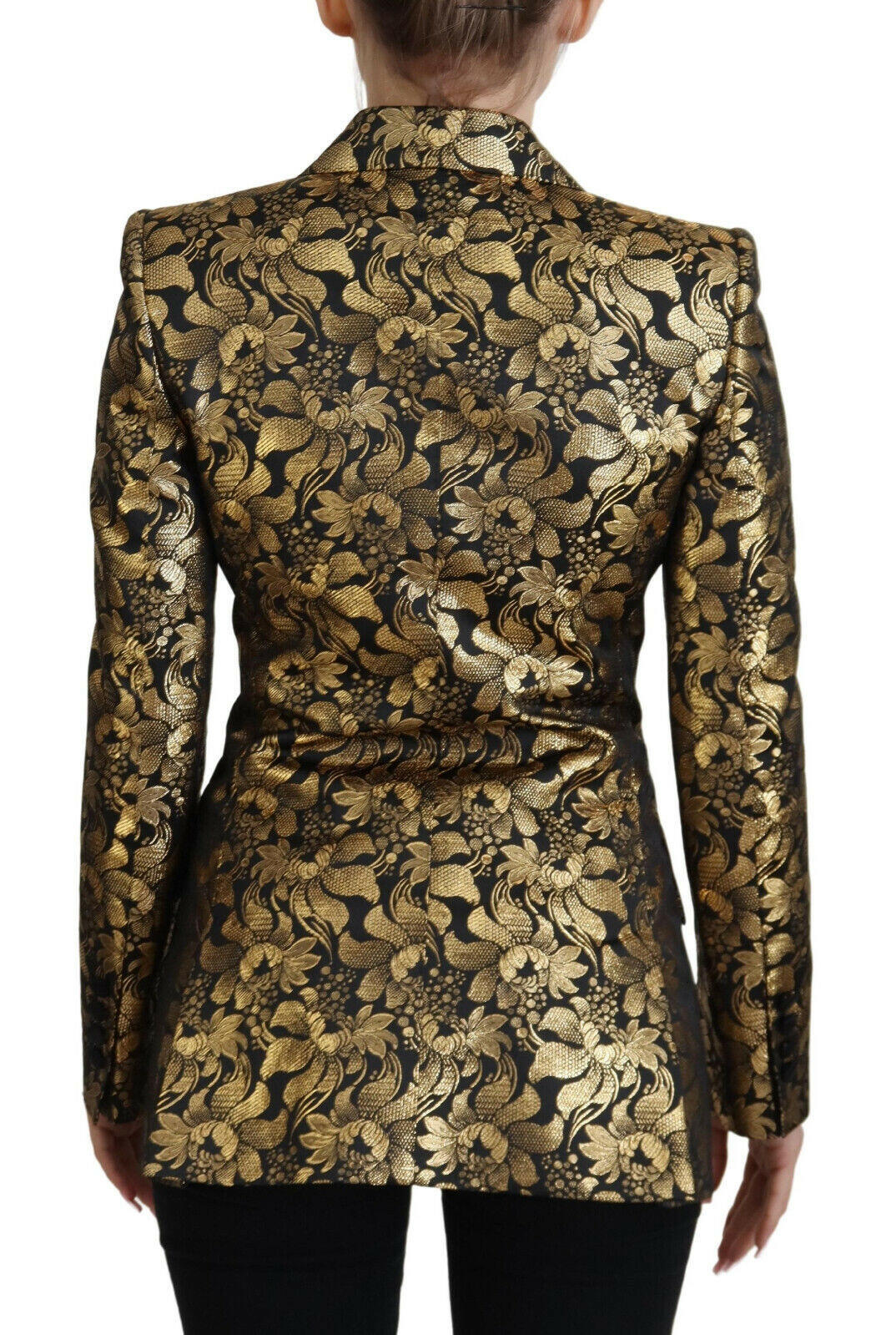 Dolce & Gabbana Black Gold Jacquard Coat Blazer Jacket -   -  Dolce & Gabbana. Dolce & Gabbana Black Gold Jacquard Coat Blazer Jacket -   -  Dolce & Gabbana.