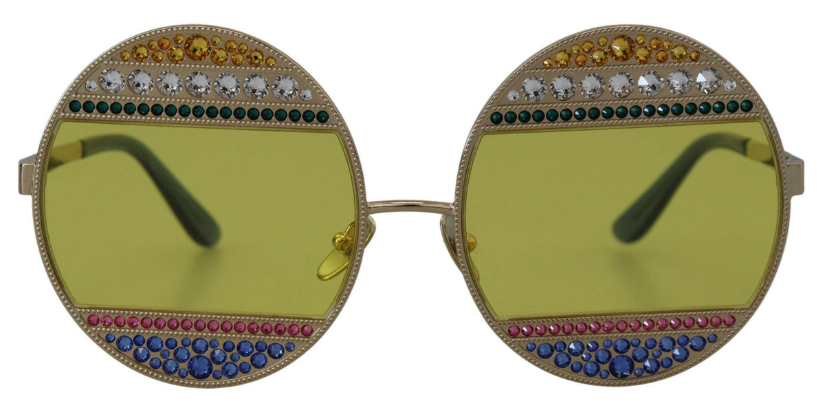 Dolce & Gabbana Gold Oval Metal Crystals Shades DG2209B Sunglasses -  Jewellery, Women -  Dolce & Gabbana.