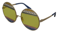 Dolce & Gabbana Gold Oval Metal Crystals Shades DG2209B Sunglasses -  Jewellery, Women -  Dolce & Gabbana.