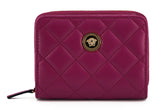 Versace Elegant Purple Quilted Leather Wallet -   -  Versace.