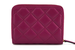 Versace Elegant Purple Quilted Leather Wallet -   -  Versace.