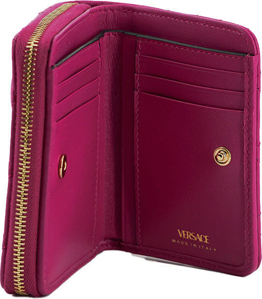 Versace Elegant Purple Quilted Leather Wallet -   -  Versace. Versace Elegant Purple Quilted Leather Wallet -   -  Versace.