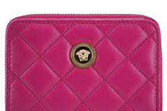 Versace Elegant Purple Quilted Leather Wallet -   -  Versace.