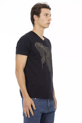 Trussardi Action Black Cotton Men T-Shirt -   -  Trussardi Action.