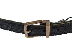 Dolce & Gabbana Blue Leather Logo Belt -   -  Dolce & Gabbana.