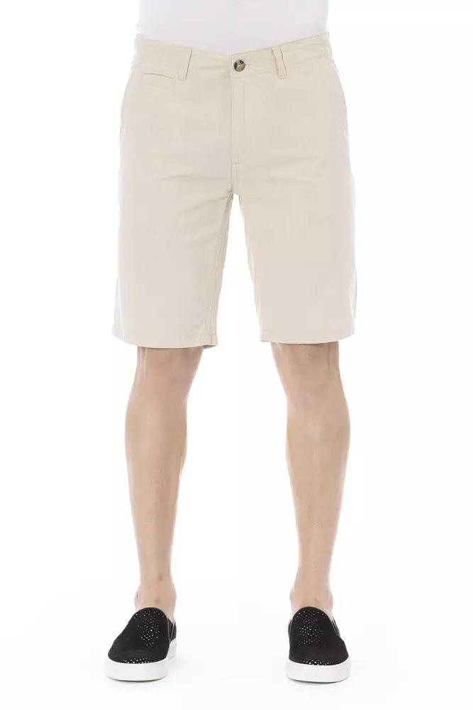 Baldinini Trend Beige Cotton Men Short -   -  Baldinini Trend.