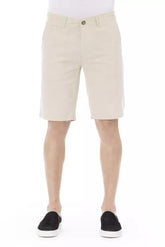 Baldinini Trend Beige Cotton Men Short -   -  Baldinini Trend.
