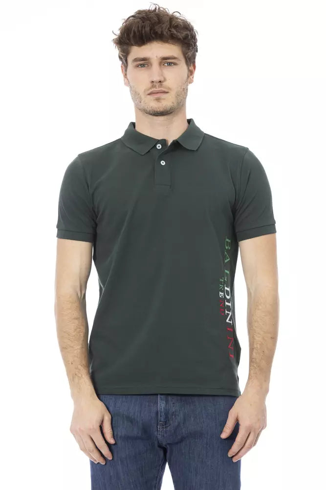 Baldinini Trend Green Cotton Men Polo Shirt -   -  Baldinini Trend.