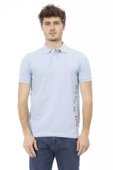 Baldinini Trend Light Blue Cotton Men Polo Shirt -   -  Baldinini Trend.