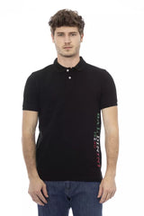 Baldinini Trend Black Cotton Men Polo -   -  Baldinini Trend.