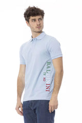 Baldinini Trend Light Blue Cotton Men Polo Shirt -   -  Baldinini Trend.