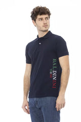 Baldinini Trend Blue Cotton Men Polo Shirt -   -  Baldinini Trend.