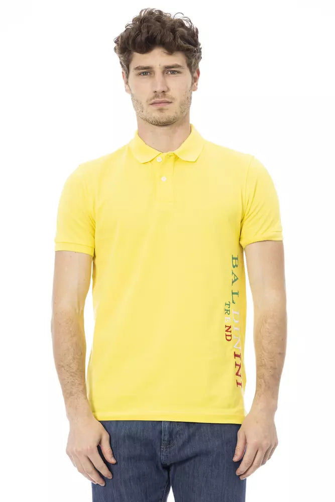 Baldinini Trend Yellow Cotton Men Polo Shirt -   -  Baldinini Trend.