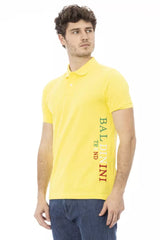 Baldinini Trend Yellow Cotton Men Polo Shirt -   -  Baldinini Trend.